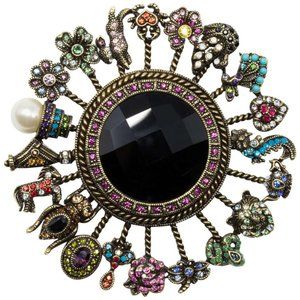 🆕 HEIDI DAUS CRYSTAL CHARM COLLECTION PIN BROOCH